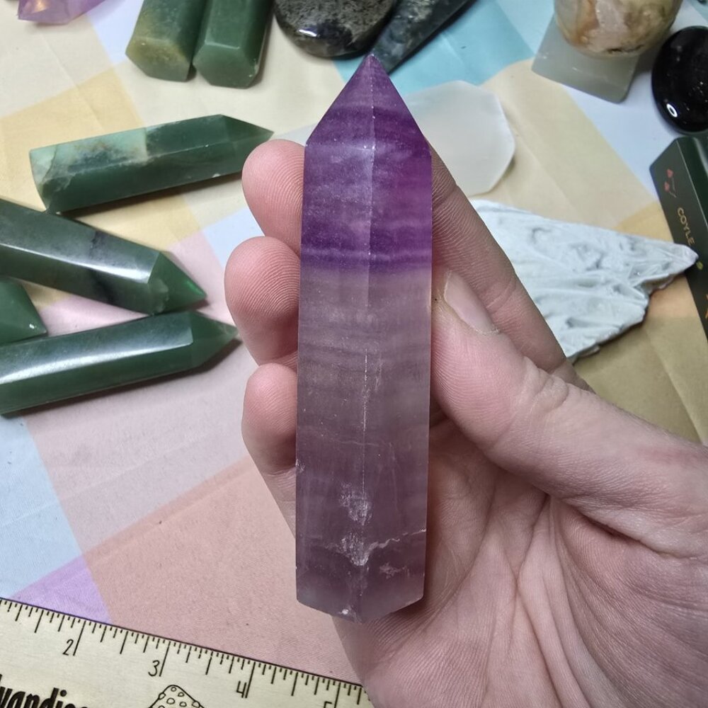 Fluorite Crystal Tower Point - Picture 2 of 4